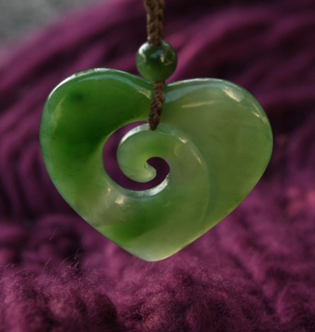 Heart jade pendant