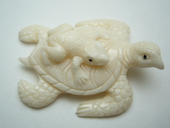 Turtle and Frog Pendant