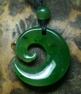 Open Koru Jade pendant