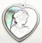 Mother of Pearl cameo pendant
